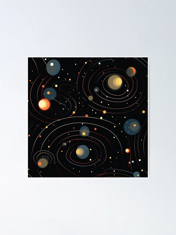 Thumbnail 1 of 3, Poster, Interstellar Pattern designed and sold by SideSignal.