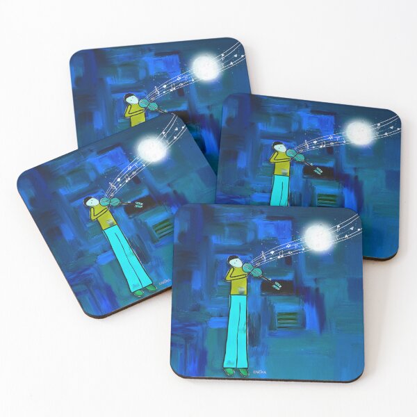 Item preview, The Violinist playing under a full moon designed and sold by Karina Kamenetzky.