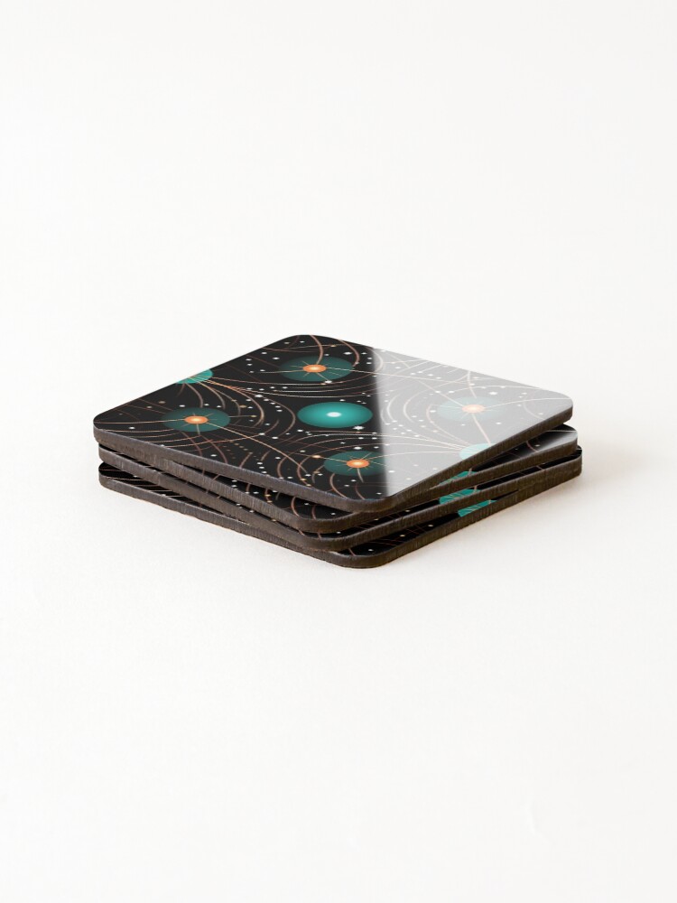 Imagen 4 de 5, Posavasos (lote de 4) con la obra Interstellar Pattern, diseñada y vendida por SideSignal.