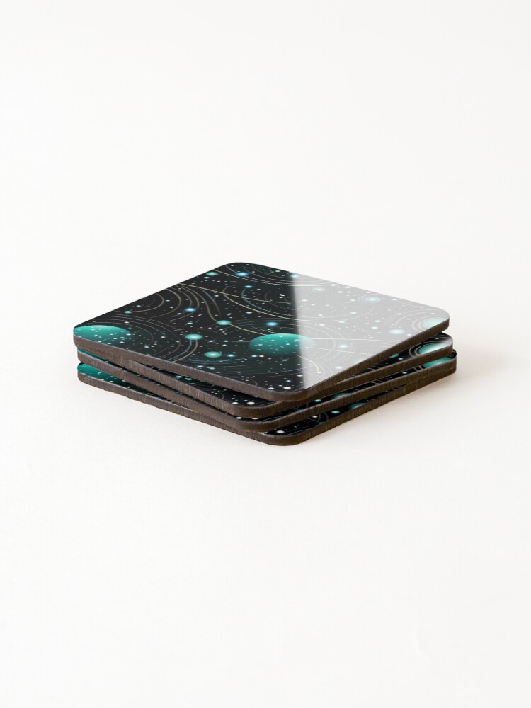 Thumbnail 4 of 5, Coasters (Set of 4), Interstellar Pattern designed and sold by SideSignal.