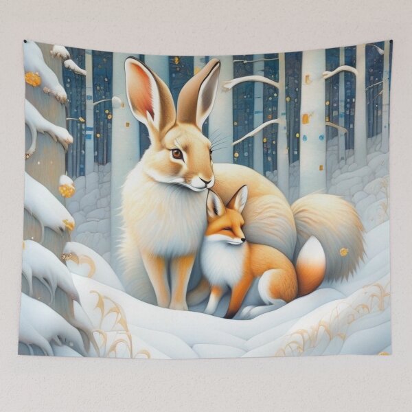 Item preview, Rabbit and the fox designed and sold by ArtToGoo.