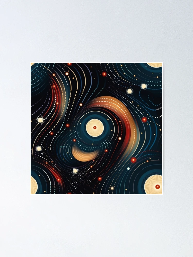Thumbnail 1 of 3, Poster, Interstellar Pattern designed and sold by SideSignal.