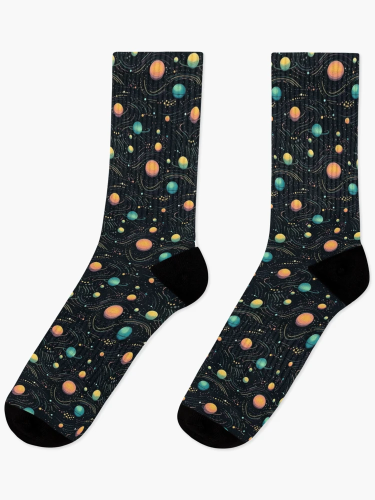 Thumbnail 1 of 5, Socks, Interstellar Pattern designed and sold by SideSignal.