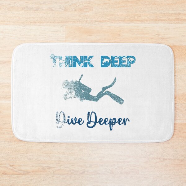 Item preview, Think Deep, Dive Deeper - Funny Ocean Lover and Diving (Multi-Color Darker Design) designed and sold by Spiprinto.