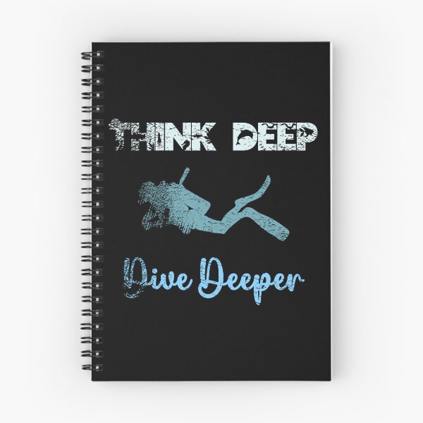 Item preview, Think Deep, Dive Deeper - Funny Ocean Lover and Diving (Multi-Color Light Design) designed and sold by Spiprinto.
