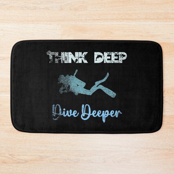 Item preview, Think Deep, Dive Deeper - Funny Ocean Lover and Diving (Multi-Color Light Design) designed and sold by Spiprinto.