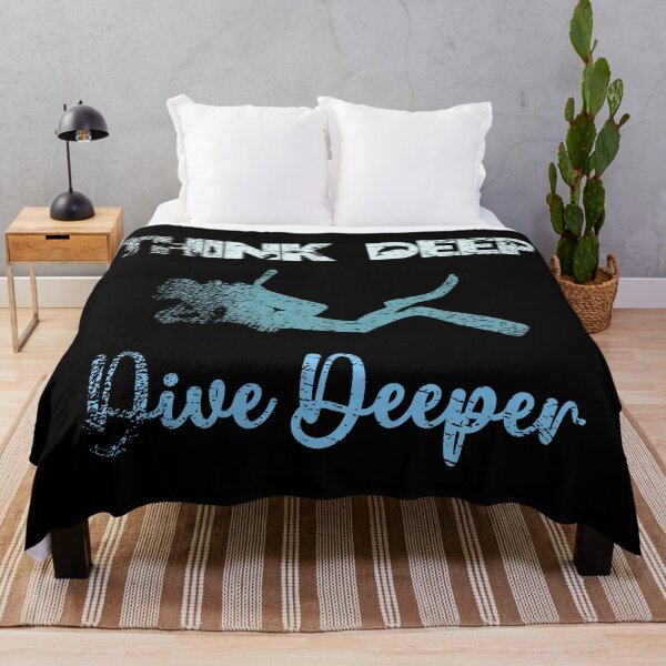 Item preview, Think Deep, Dive Deeper - Funny Ocean Lover and Diving (Multi-Color Light Design) designed and sold by Spiprinto.
