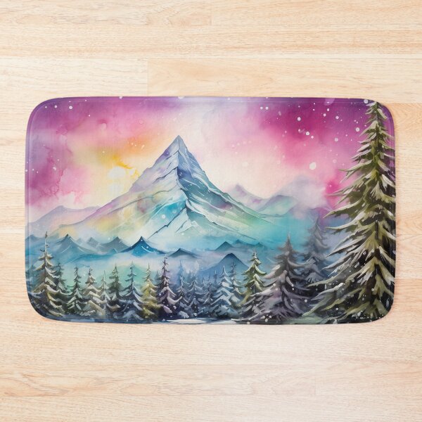 Item preview, Aurora borealis light landscape designed and sold by Red Witch Art.