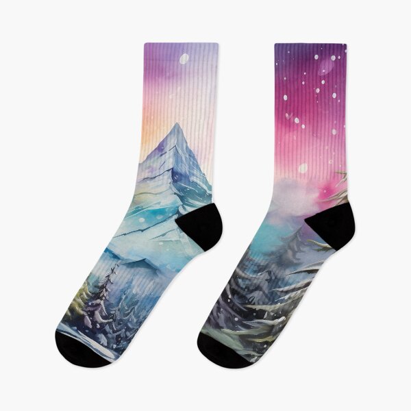 Item preview, Aurora borealis light landscape designed and sold by Red Witch Art.