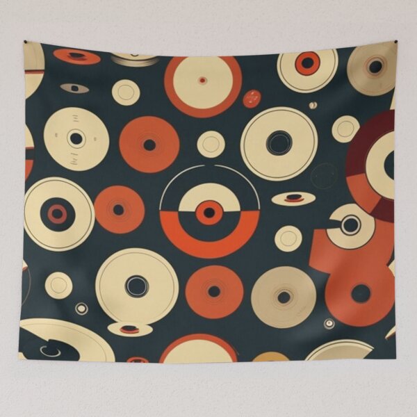 Item preview, Vintage Vinyl Records on Navy Blue designed and sold by musicgeniusart.