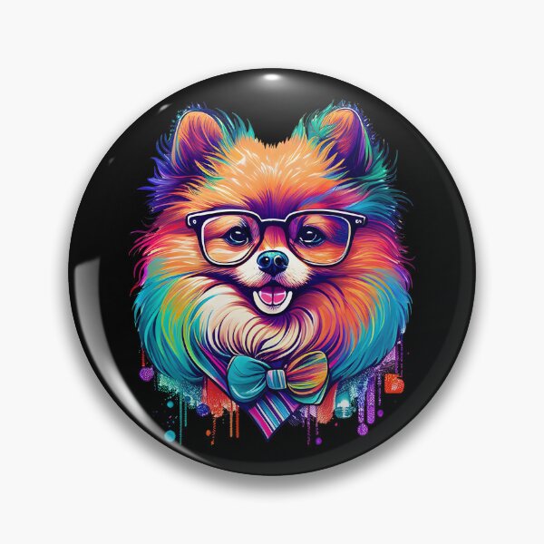 Item preview, Colorful Kawaii Pomeranian Hipster designed and sold by Leonardo Palumbo.