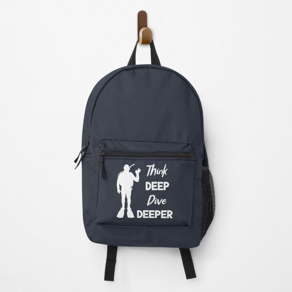 Item preview, Think Deep, Dive Deeper - Funny Ocean Lover and Diving (White Design) 2 designed and sold by Spiprinto.