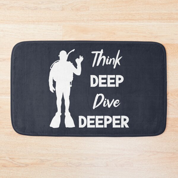 Item preview, Think Deep, Dive Deeper - Funny Ocean Lover and Diving (White Design) 2 designed and sold by Spiprinto.