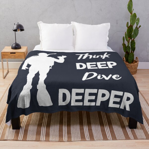 Item preview, Think Deep, Dive Deeper - Funny Ocean Lover and Diving (White Design) 2 designed and sold by Spiprinto.