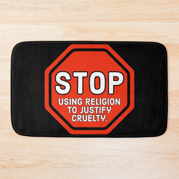 Item preview, Stop using religion to justify cruelty  designed and sold by Rachel the Artist .