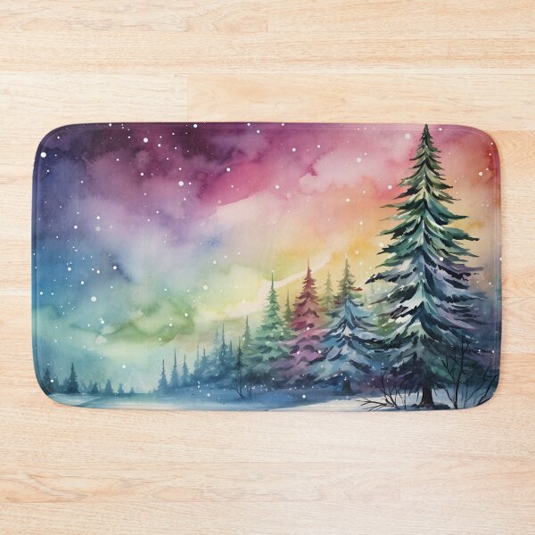 Item preview, Aurora borealis light landscape designed and sold by Red Witch Art.