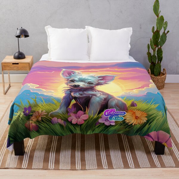 Item preview, Whimsical Y2K Rainbow Chinese Crested Dog Collection: Magical Shirts, Stickers, and More! designed and sold by ChromaKins.