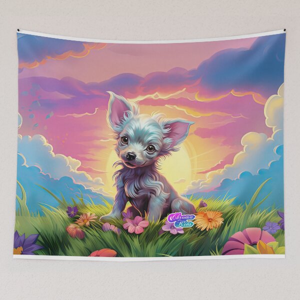Item preview, Whimsical Y2K Rainbow Chinese Crested Dog Collection: Magical Shirts, Stickers, and More! designed and sold by ChromaKins.