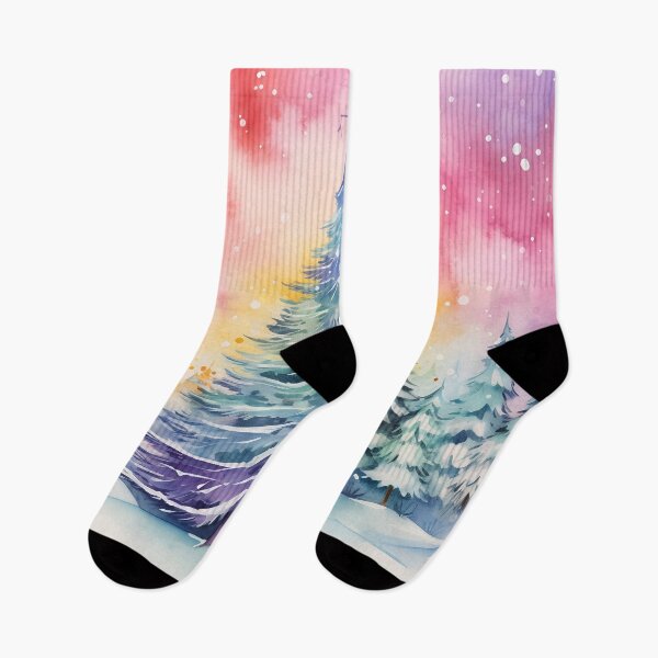 Item preview, Aurora borealis light landscape designed and sold by Red Witch Art.