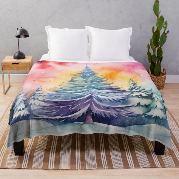 Item preview, Aurora borealis light landscape designed and sold by Red Witch Art.