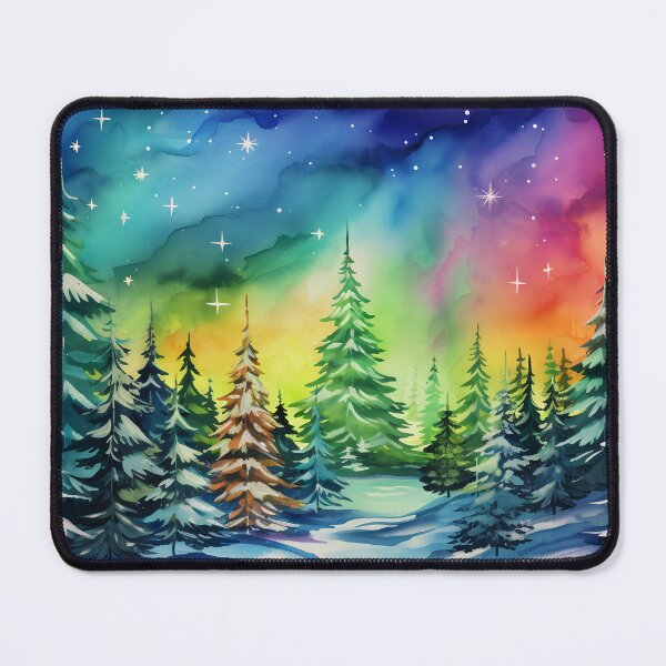 Item preview, Aurora borealis light landscape designed and sold by Red Witch Art.