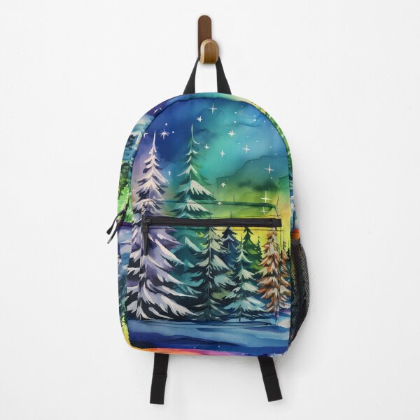 Item preview, Aurora borealis light landscape designed and sold by Red Witch Art.