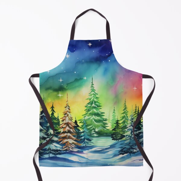 Item preview, Aurora borealis light landscape designed and sold by Red Witch Art.