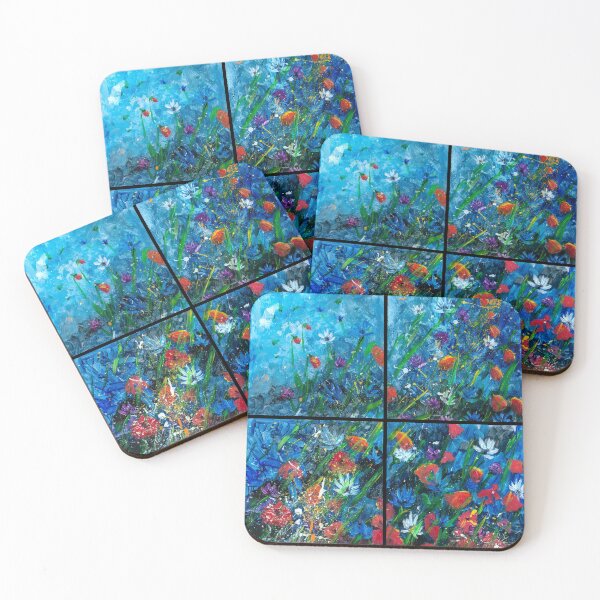Item preview, Flower Garden Quadtych designed and sold by ThimblePeak.