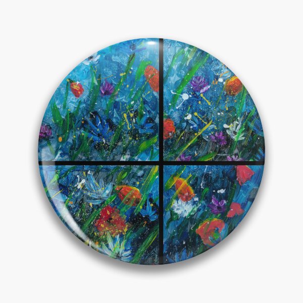 Item preview, Flower Garden Quadtych designed and sold by ThimblePeak.