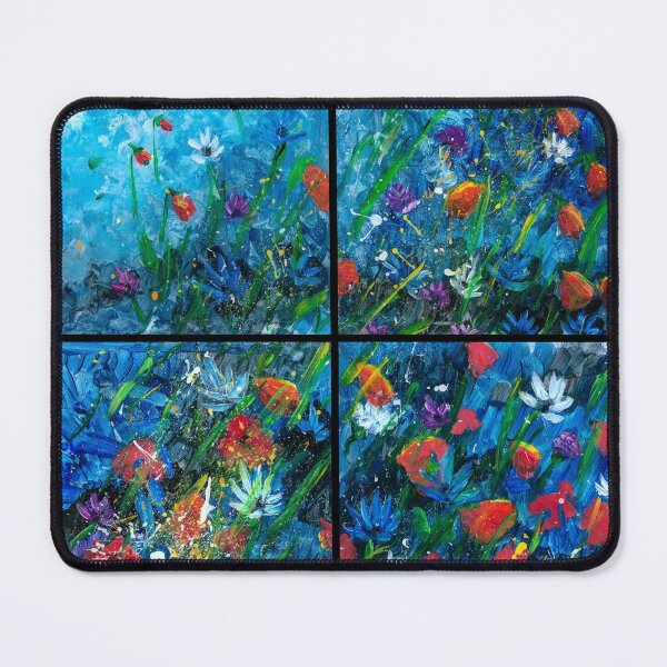 Item preview, Flower Garden Quadtych designed and sold by ThimblePeak.