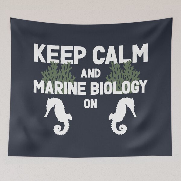 Item preview, Keep Calm and Marine Biology On - Seahorse, Algae, and Marine Biology Lovers (Light Design) designed and sold by Spiprinto.
