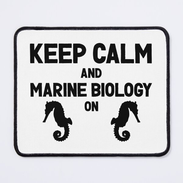 Item preview, Keep Calm and Marine Biology On - Seahorses and Marine Biology Lovers (Black Design) designed and sold by Spiprinto.