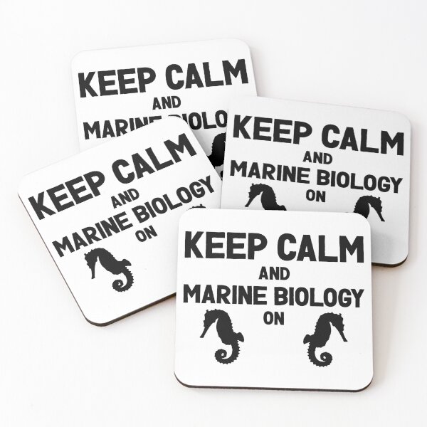 Item preview, Keep Calm and Marine Biology On - Seahorses and Marine Biology Lovers (Black Design) designed and sold by Spiprinto.