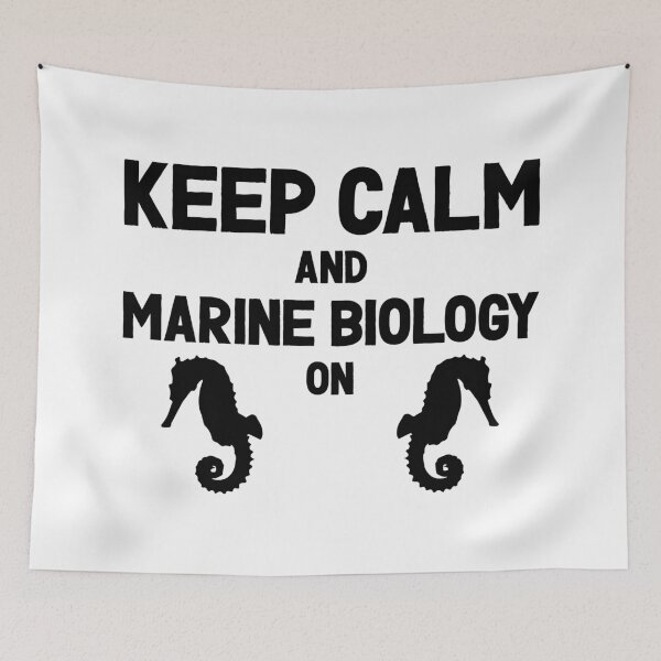 Item preview, Keep Calm and Marine Biology On - Seahorses and Marine Biology Lovers (Black Design) designed and sold by Spiprinto.
