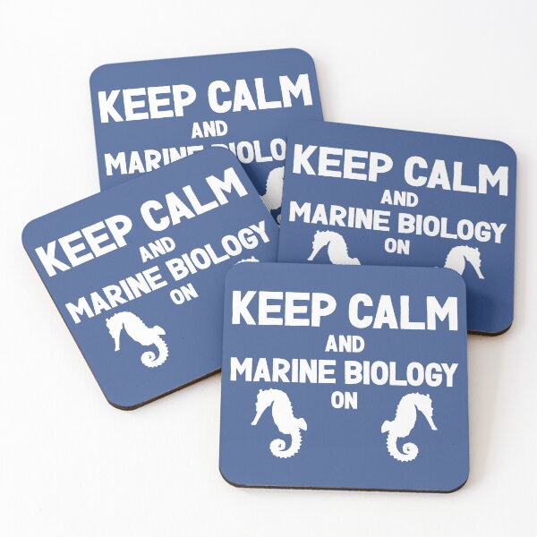 Item preview, Keep Calm and Marine Biology On - Seahorses and Marine Biology Lovers (White Design) designed and sold by Spiprinto.