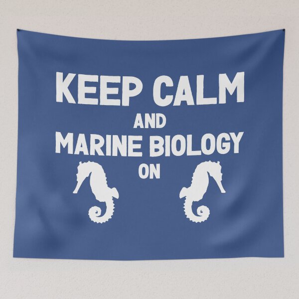 Item preview, Keep Calm and Marine Biology On - Seahorses and Marine Biology Lovers (White Design) designed and sold by Spiprinto.