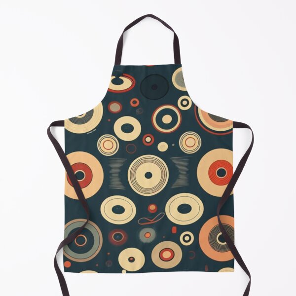 Item preview, 70s Music Vinyl Record Pattern on Navy Blue designed and sold by musicgeniusart.
