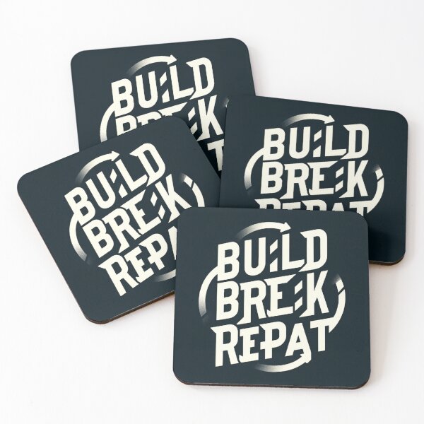 Item preview, Build, Break, Repeat" Entrepreneur Motivation designed and sold by EmprendeHoy.