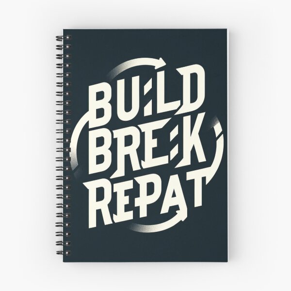 Item preview, Build, Break, Repeat" Entrepreneur Motivation designed and sold by EmprendeHoy.