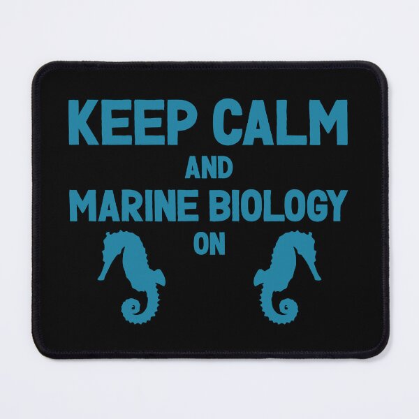 Item preview, Keep Calm and Marine Biology On - Seahorses and Marine Biology Lovers (Blue Design) designed and sold by Spiprinto.