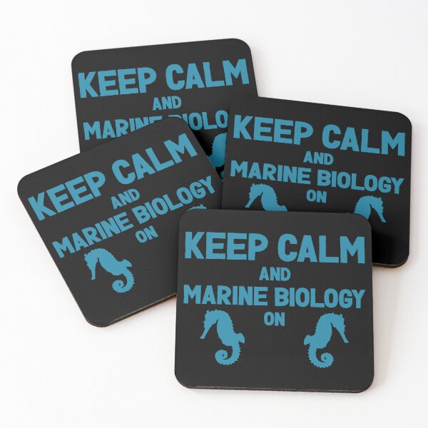 Item preview, Keep Calm and Marine Biology On - Seahorses and Marine Biology Lovers (Blue Design) designed and sold by Spiprinto.