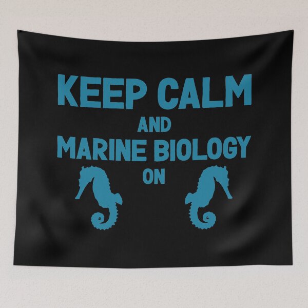 Item preview, Keep Calm and Marine Biology On - Seahorses and Marine Biology Lovers (Blue Design) designed and sold by Spiprinto.