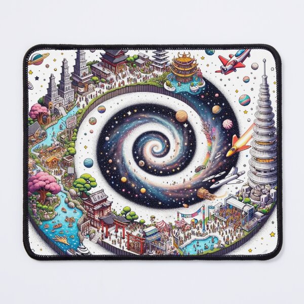 Item preview, M.C. Escher Inspired Surreal Morphing geometric designed and sold by divinedeco1925.