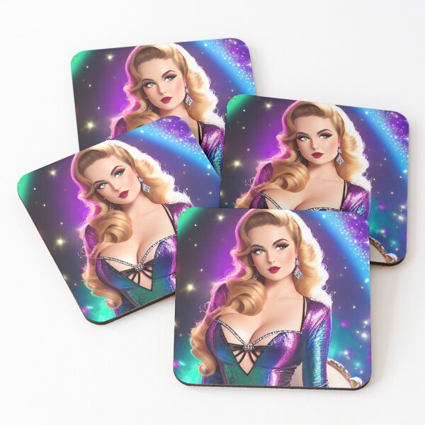 Item preview, Woman in Alluring Evening Gown designed and sold by DreamyPinups.