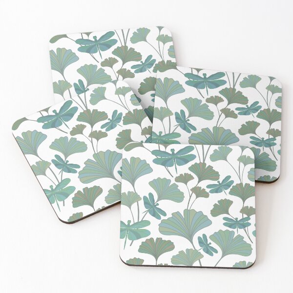 Item preview, Ginkgo leaves and dragonflies  designed and sold by MarySchwindt.