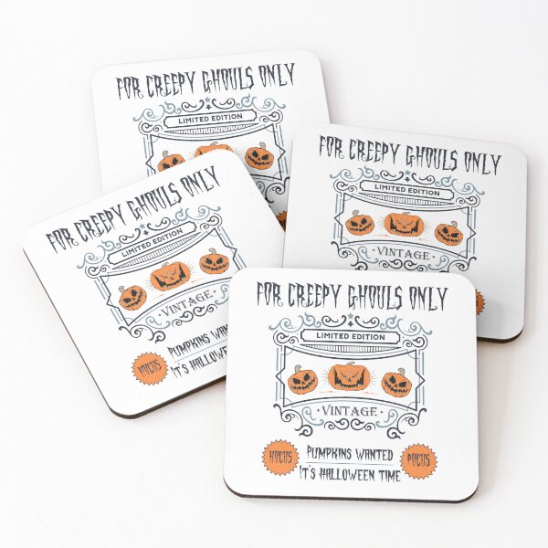 Item preview, For Creepy Ghouls Only, Pumpkins Wanted it's Halloween Time Season Ghost vintage Limited Edition Trick or Treat Skeleton Boo designed and sold by DjenShop.