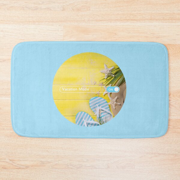 Item preview, Vacation Mode ON Yellow - Travel Pastel Beach Flip Flop Toggle  designed and sold by RoseGenuine.