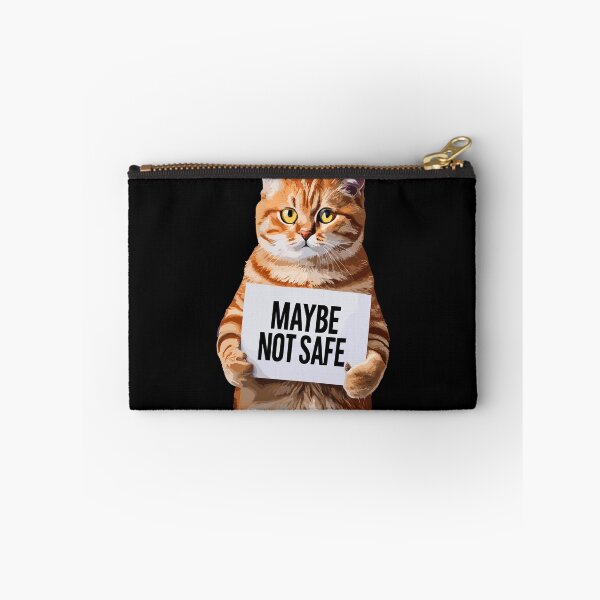Item preview, funny saying cat maybe not safe  designed and sold by DrawHandArt.