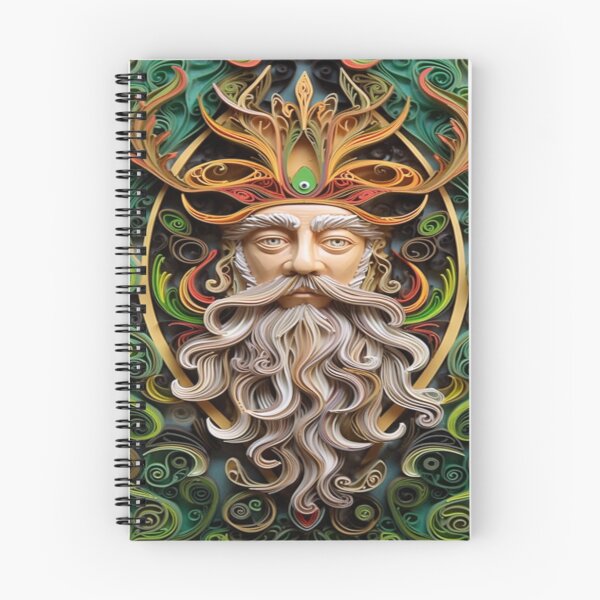 Item preview, Quilled Paper Style Folk Art Whimsical Magical Wizard   designed and sold by AmandaArcane.