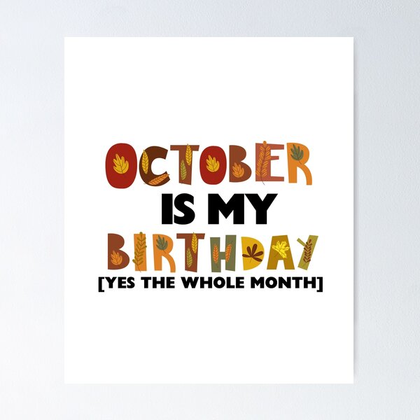 Item preview, October is my birthday all month designed and sold by Miya-ArtShop.